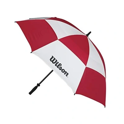 Afbeelding van Wilson 62 Inch Double Canopy Golfparaplu Rood Wit