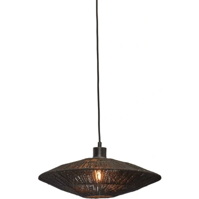 Afbeelding van GOOD&amp;MOJO Hanglamp Iguazu Jute Zwart Ø40x12cm