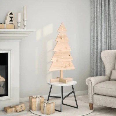 Afbeelding van vidaXL Kerstdecoratie kerstboom 100 cm massief grenenhout