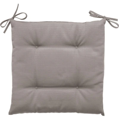 Afbeelding van Hesperide Stoelkussen Korai taupe met lintjes Waterafstotend Afneembare hoes 4 knopen 40 x