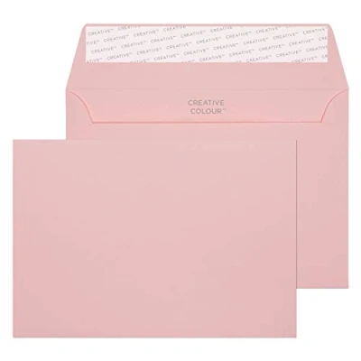Afbeelding van Blake Creative Colour 15101 enveloppen met plakband, C6, 114 x 162 mm, 120 g/m², 25 stuks, lichtroze