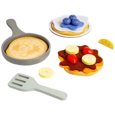 Afbeelding van Bigjigs Toys Lot de 16 jouets à crêpes en bois, pour enfants 18 mois