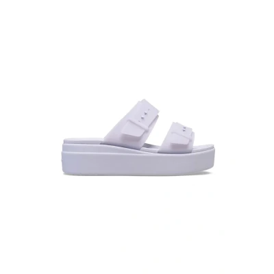 Afbeelding van Crocs Brooklyn Bucklefrostedlowwedge Damessandalen, Paarse maan