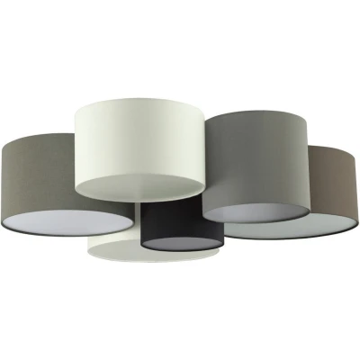 Afbeelding van EGLO Pastore Plafondlamp E27 Ø 99 cm Wit/Grijs/Zwart/Bruin