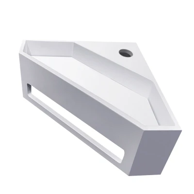 Afbeelding van Wiesbaden Julia hoekfontein Solid surface 35 x 16 cm mat wit