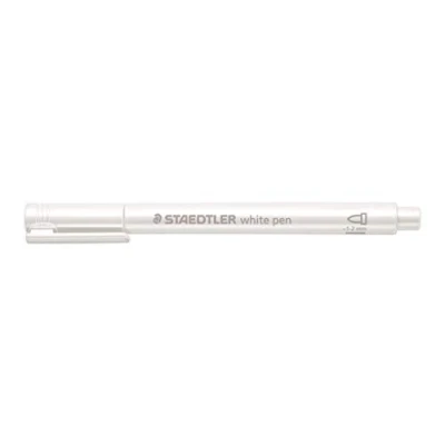Afbeelding van metallic pen wit