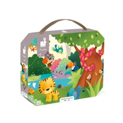 Image de Puzzle Janod Les Animaux Sauvages avec Poster 36 pièces