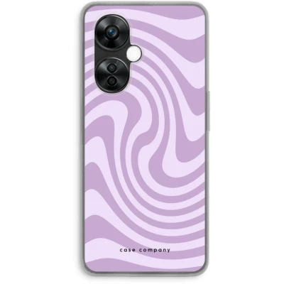 Afbeelding van Case Company® hoesje geschikt voor OnePlus Nord CE 3 Lite Swirl Paars Soft Cover Telefoonhoesje Bescherming aan alle Kanten en Schermrand