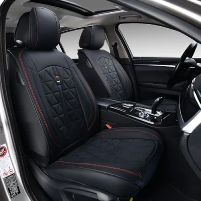 Afbeelding van 2 stuks universele lederen autostoelhoezen voor Audi A1 A3 8p 8v 8l A4 B6 B7 B8 A5 Sportback A6 A7 Q2 Q3 Q5 Q7 Sq5