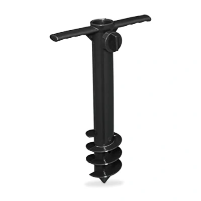 Afbeelding van Relaxdays grondanker parasol zwart 19 32 mm parasolhouder strand kunststof