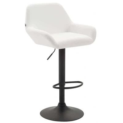 Afbeelding van Barkruk Mysen Kunstleer Zwart Frame Wit