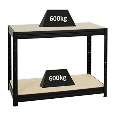 Afbeelding van PROREGAL Werkbank DINO in hoogte verstelbaar h x b d 90 120 60 cm draagvermogen 600 kg zwart werkbank, werktafel en knutselen