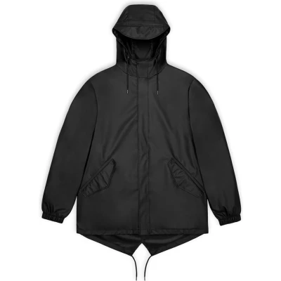 Afbeelding van Rains Fishtail Jacket Unisex Regenjas, Maat: XS, Black