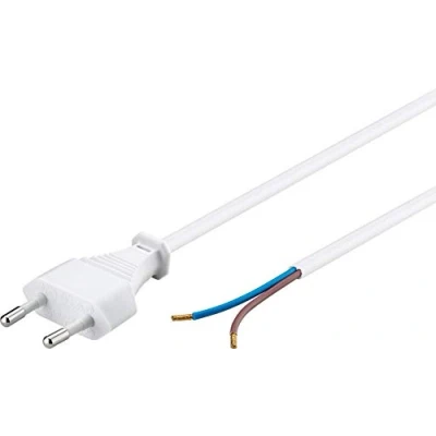 Afbeelding van Aansluitsnoer Goobay 1.5 meter (2 x 0.75 mm², Eurostekker, Open einde, Wit)