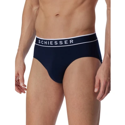 Afbeelding van Schiesser 3PACK Slips Organic Cotton 95/5 Slip, Heren, Maat: XL, Dark blue