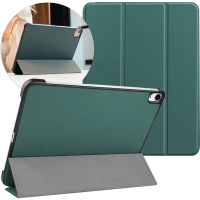 Afbeelding van iMoshion Tablet Hoes Geschikt voor iPad Air 13 inch (2024) M2 Trifold Bookcase Donkergroen