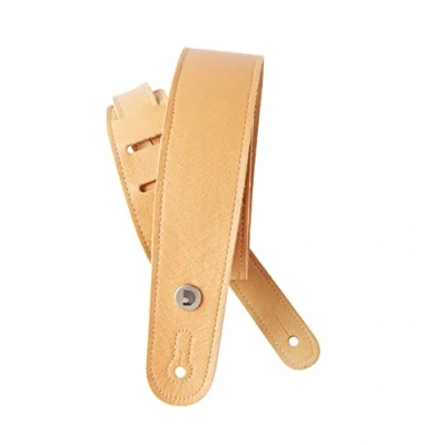 Afbeelding van D&#039;Addario slanke Garment lederen gitaarband, geel
