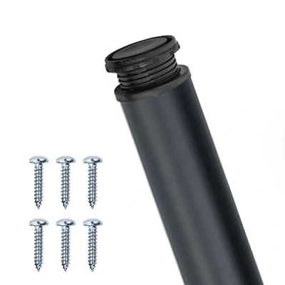 Afbeelding van Gedotec Metalen tafelpoot zwart mat Eco D 60 mm extreem stabiel 1 in hoogte verstelbare 710 + 30 incl. bevestigingsmateriaal