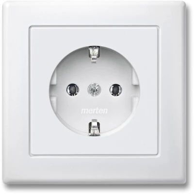 Afbeelding van Merten MEG2301 1519 Wandcontactdoos System M Polar wit