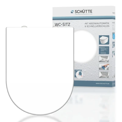Afbeelding van Toiletbril WHITE d vormig duroplast