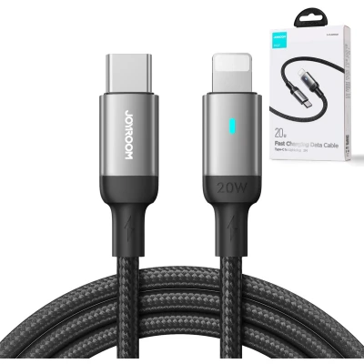 Afbeelding van Joyroom kabel USB C Lightning 20W A10 Serie 1,2 m zwart (S CL020A10)