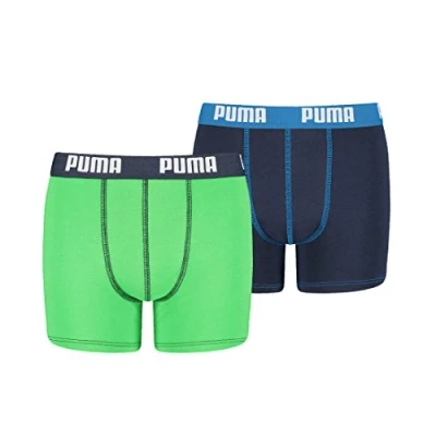 Afbeelding van Puma BOYS Basic 2 PACK Onderbroeken voor kinderen, Maat: 164, Green/blue