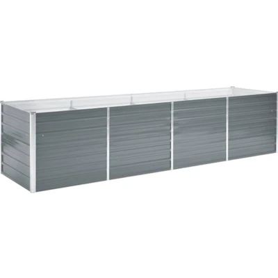 Afbeelding van Plantenbak verhoogd 320x80x77 cm gegalvaniseerd staal grijs