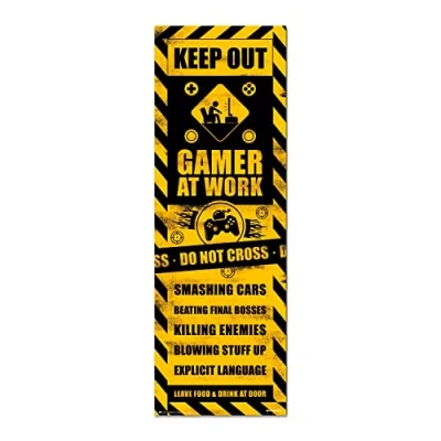 Afbeelding van Poster Gameration Gaming Caution 53x158cm