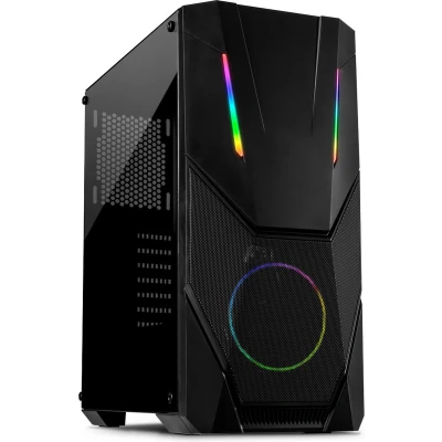 Afbeelding van Inter Tech IT 3303 Hornet Midi RGB tower Gaming behuizing Zwart