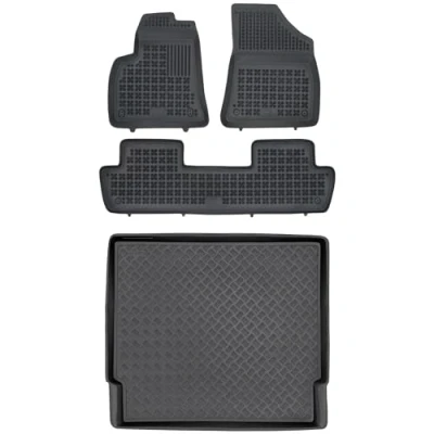 Afbeelding van M MOTOS Rubberen vloermat en kofferbakmat van PE kunststof voor Peugeot 5008 I 2009 2017 Verbeter je reiscomfort met de antislip automat