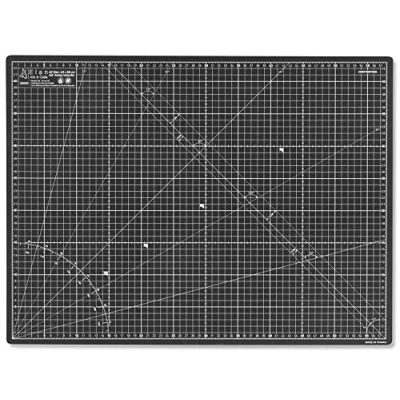 Afbeelding van Elan 5 laagse Snijmat Zwart en Bruin A2, Zelfherstellende 3 mm Snijmat, Knutselmat met Dubbelzijdig Raster, Metrische Snijonderlegger voor Quilten, Naaien, Patchworken, Scrapbooken, enz. 60 x 45 cm