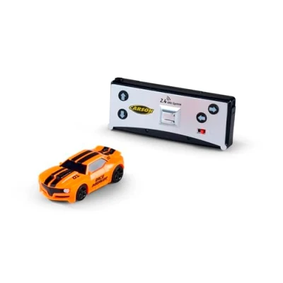 Afbeelding van Carson 500404276 1:60 Nano Racer Striker 2.4GHz oranje op afstand bestuurbare auto, RC voertuig, 20 minuten rijtijd, auto voor kinderen