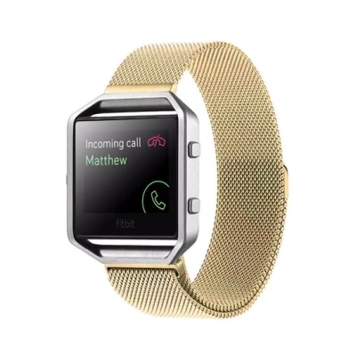 Afbeelding van Milanese Fitbit Blaze horloge band alleen voor Goudkleurig