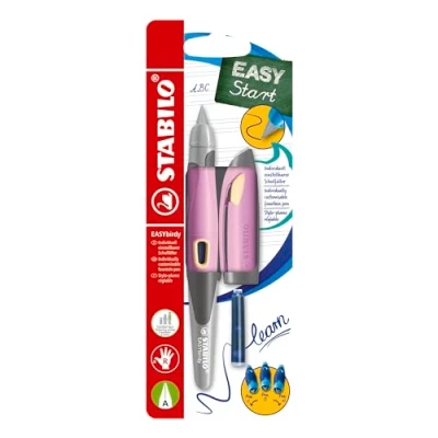 Afbeelding van STABILO EASYbirdy Pastel Edition Ergonomische vulpen voor rechtshandigen met A punt 1 stuk inktvulling en instelgereedschap blauw (afwisbaar)