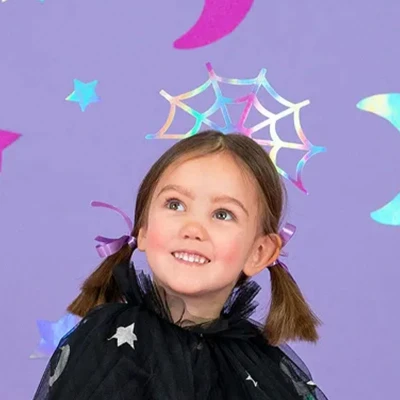 Afbeelding van Partydeco Tiara holografische spinnenweb