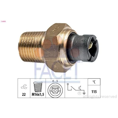 Afbeelding van FACET 7.4000 Temperatuurschakelaar, koelmiddelwaarschuwingslamp Made in Italy OE Equivalent