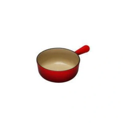 Afbeelding van Le Creuset Gietijzeren Ronde Steelpan Zonder Deksel In Kersenrood 22cm 2,6l
