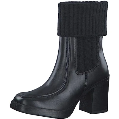 Afbeelding van Marco Tozzi 2 25362 41 dameslaarzen met hak, zwart.