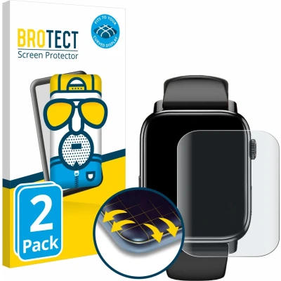 Afbeelding van BROTECT Fullscreen Schutzfolie Displayschutz Folie Matt Entspiegelungsfolie, Smartwatch beschermfolie, Grijs