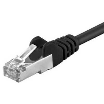 Afbeelding van CAT5e FTP patchkabel 1 meter zwart netwerkkabel internetkabel UTP kabel RJ45 1000 mbit/s