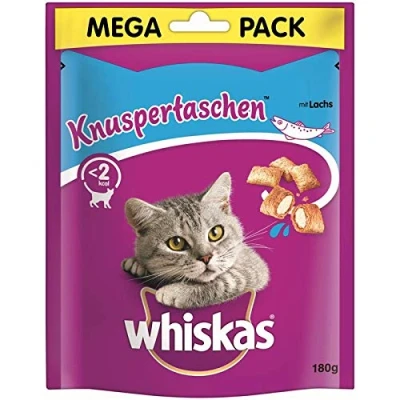 Afbeelding van 15% Korting! Voordeelverpakking aan Snacks van Whiskas en Sheba 2 x 180 g Temptations Zalm + 9 12 Creamy Kip &amp;