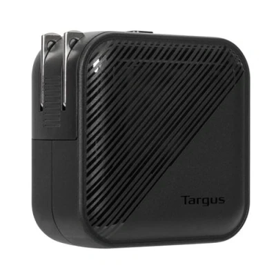 Image de Targus Adaptateur secteur GaN 65 Watt PD 2 connecteurs de sortie (24 pin USB C, type A) noir