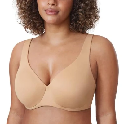 Afbeelding van DELIMIRA AISILIN Dames Plus Size Naadloze Minimizer BH, Warm beige