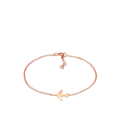 Afbeelding van Elli Airplane Armband Rose goldcoloured, Dames, Maat: 16, gold coloured