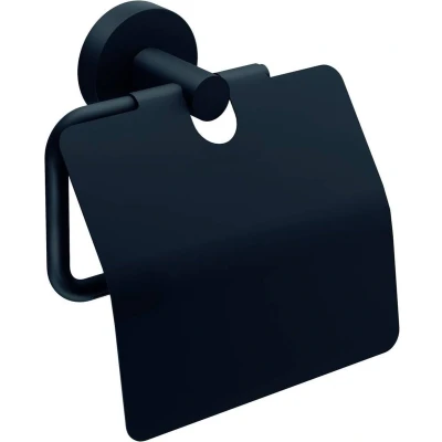 Afbeelding van tesa MOON BLACK Toiletrolhouder met deksel Lijm Zwart 1 stuk(s)