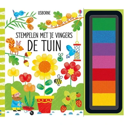 Afbeelding van Uitgeverij usborne stempelen met je vingers de tuin