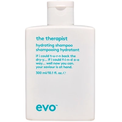 Afbeelding van Evo The Therapist Hydraterende shampoo, 300 ml, sulfaatvrije versterkt het haar, shampoo voor gekleurd reinigt zacht
