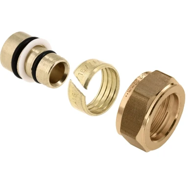 Afbeelding van Bonfix knelkoppeling Verloopset ø20x2,0 Alu pers x 22 mm Knel Messing