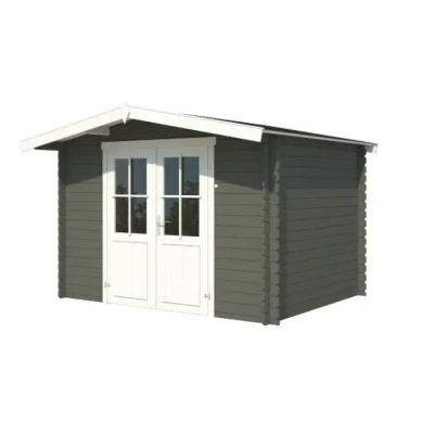 Afbeelding van Blokhut Baltimore 312x250 cm Green Grey wit Gecoat