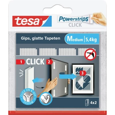 Afbeelding van tesa Powerstrips CLICK (l x b) 80 mm 20 Inhoud: 4 paar